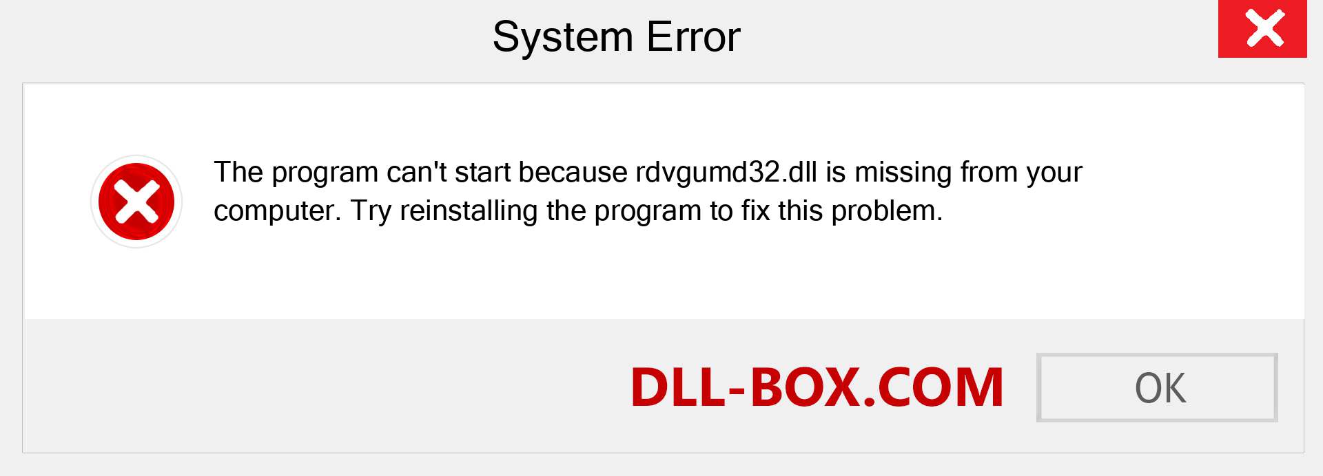  rdvgumd32.dll file is missing?. Download for Windows 7, 8, 10 - Fix  rdvgumd32 dll Missing Error on Windows, photos, images